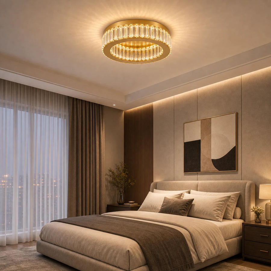 LED chandelier with remote control and crystal VERTUS 31W, 50cm, Circle, Cold/Warm/Neutral light, Dimmable, Gold - 20_LLC150-500GD.png