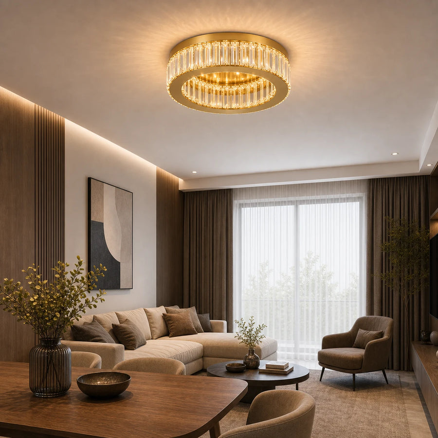 LED chandelier with remote control and crystal VERTUS 31W, 50cm, Circle, Cold/Warm/Neutral light, Dimmable, Gold - 23_LLC150-500GD.png