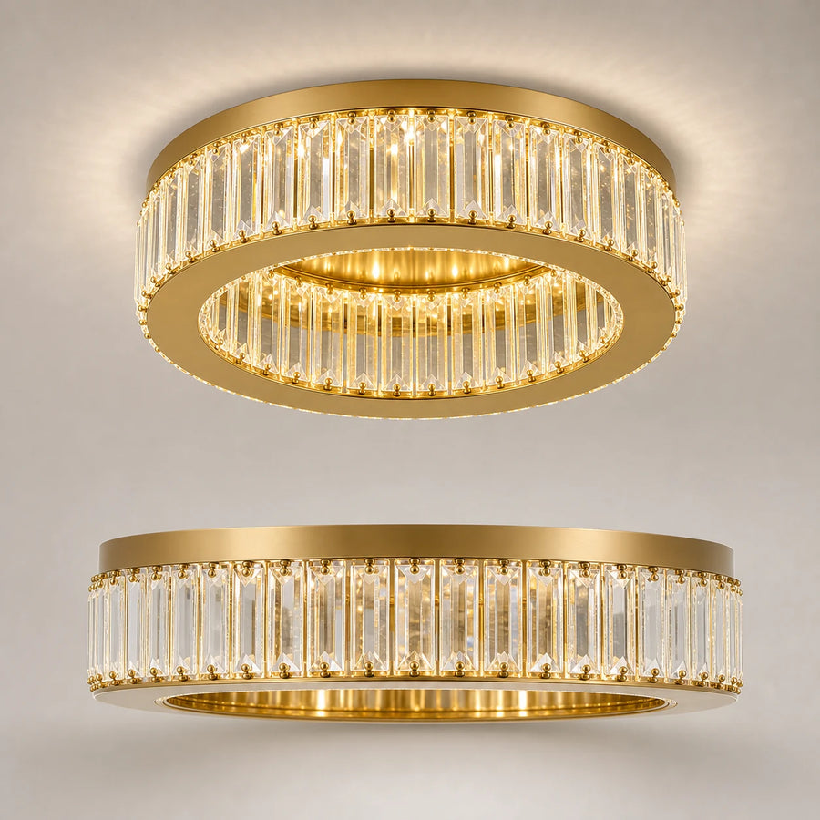 LED chandelier with remote control and crystal VERTUS 31W, 50cm, Circle, Cold/Warm/Neutral light, Dimmable, Gold - 26_LLC150-500GD.png