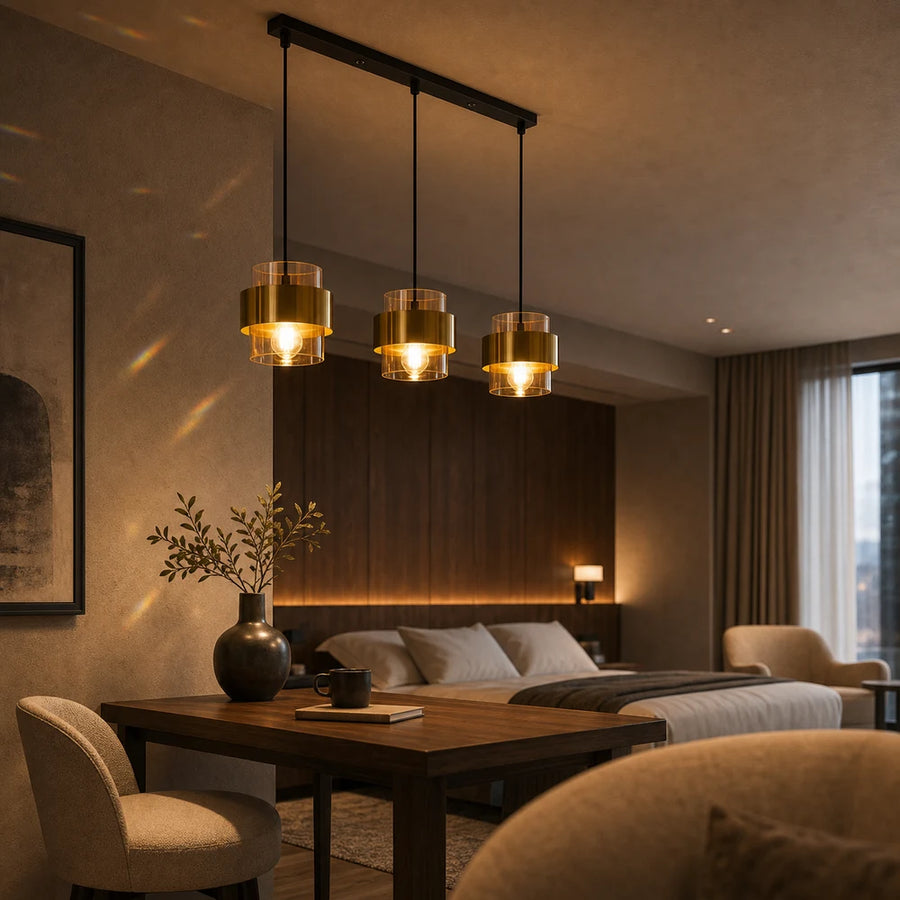 Hanging Chandelier LC866/3LTN, 3XE27, Adjustable Height, Glass and Metal - 14_LC866-3LTN.png