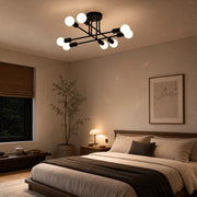 Classic Modernist Octa Chandelier, 8x E27, Black, Modern Design, Metal, Without Shade - 16_LC360-8BK.png