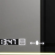 Mirror LED rectangular 60x80cm Venezia Sensor Motionglow Marcellow Dimable Clock Defrosting System