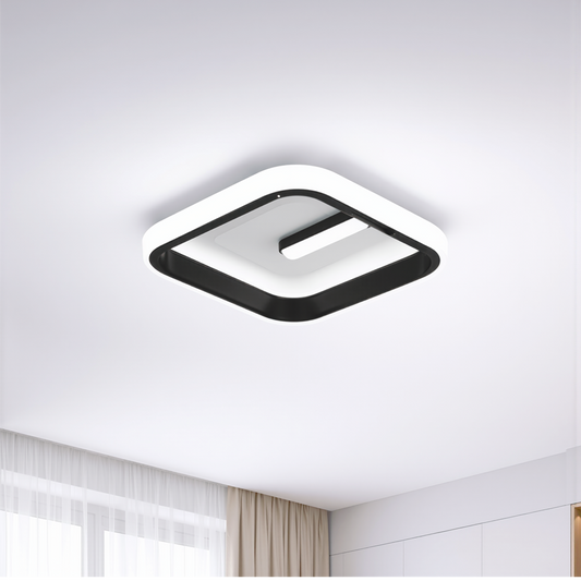 LED chandelier VICTORIA 19W, Square, Cold/Warm/Neutral light, Black, White