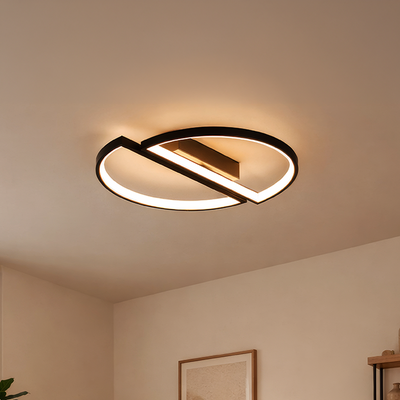 LED chandelier with remote control VECTOR ARCUS 52W, 2 Elements, Cold/Warm/Neutral light, Dimmable, Black