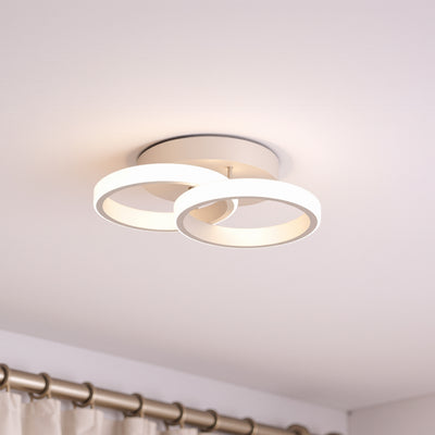 LED Chandelier VERTEX CIRCULA 21W, 2 Circles, Metal Frames, Cold/Warm/Neutral light, White