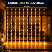 Rain Type Christmas Installation, Warm Light, 300 x 300cm, 320 LEDs