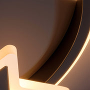 LED chandelier with remote control ALYONA 44W, Moon and Star, Cold/Warm/Neutral light, Dimmable, Black