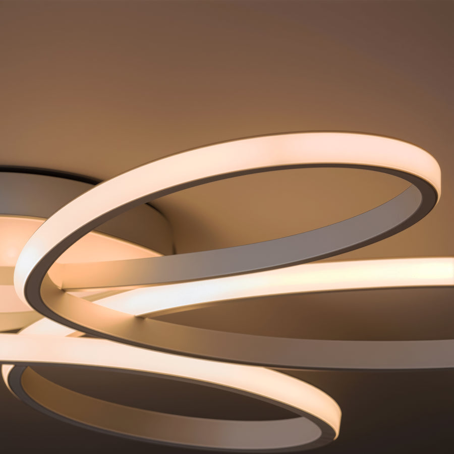 LED chandelier with remote control ELIZA, 63W, Cold/Warm/Neutral light, Dimmable, White