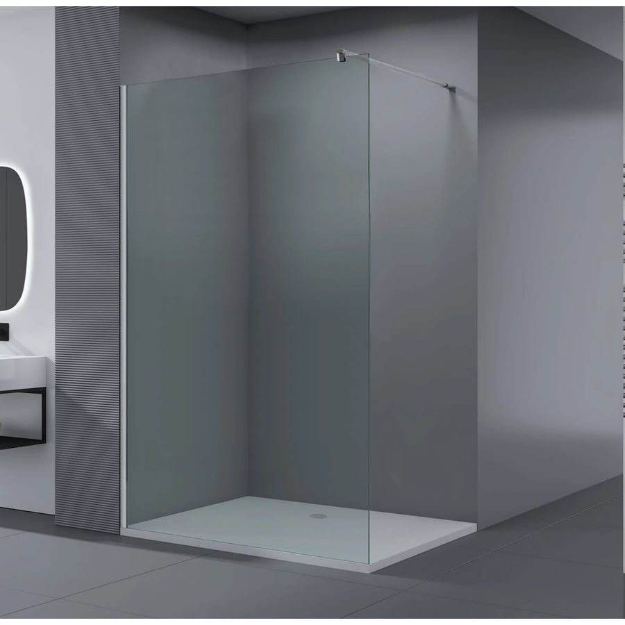 Paravan duș Walk-In 120x195 cm, sticlă securizată 8 mm, satin, profil metalic rezistent