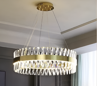 Alessandro LED Chandelier with Remote Control, Dimmable, Diameter 60cm, Gold