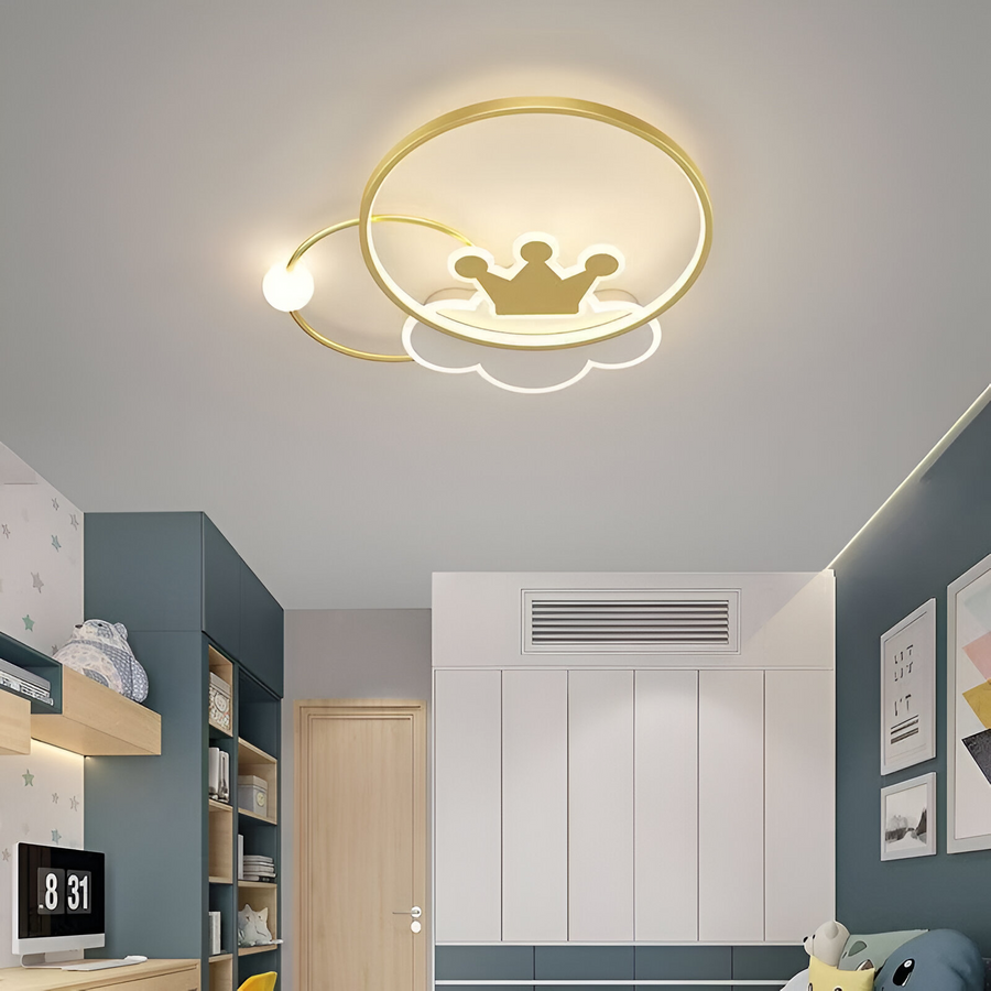 Rafael LED Chandelier with Remote Control, Dimmable, Gold, Metal and Acrylic, 3000K/4000K/6000K