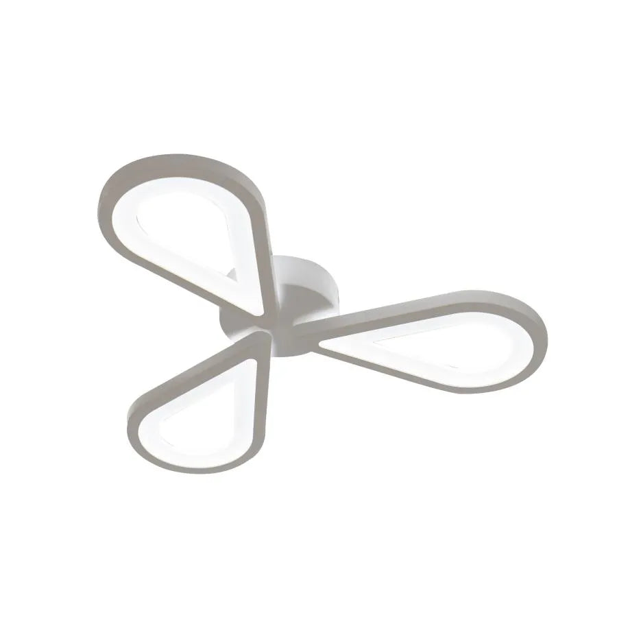 Auralius LED Chandelier with 3 Petals 18W Acrylic and Metal Neutral Light 4000K White
