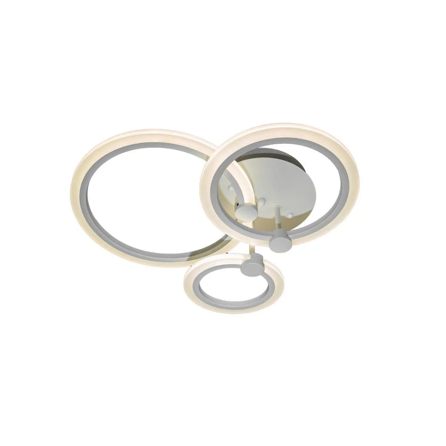 LED Chandelier with Remote Control Betty 3 Circles Cold/Warm/Neutral Light 41W Dimmable White