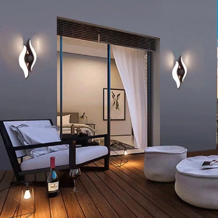 Outdoor and Indoor LED wall light, 4 Sources x 1W, IP65, ABS, Black, 3000K