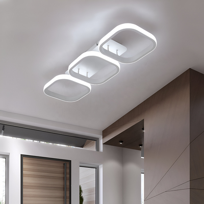 LED LED VERTEX GRECO, parallel squares, 24W, 3 squares cold/hot/neutral, white