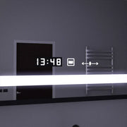 Rectangular LED mirror 120x80cm Motionglow sensor Marcello Dismantic Clock Defrosting System