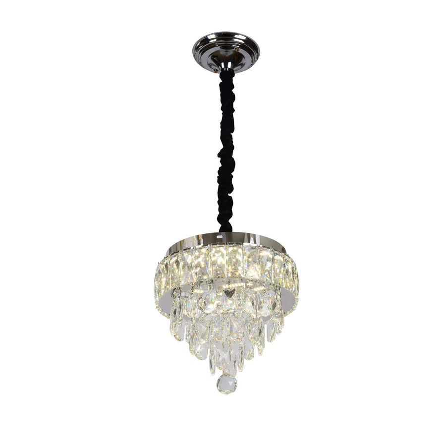 Crystal LED Chandelier with Remote Control Axel 26W Dimmable Silver 