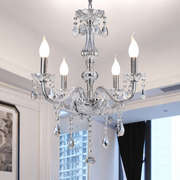 Crystal Chandelier AUGUST Eleganza, 3xE14, Diameter 48cm, Black, Adjustable Height