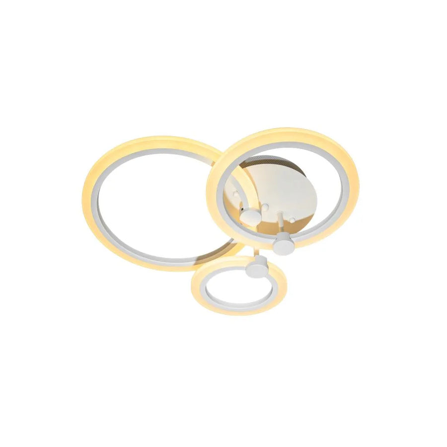 LED Chandelier with Remote Control Betty 3 Circles Cold/Warm/Neutral Light 41W Dimmable White