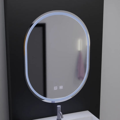 Mirror LED Oval 60x80cm Velara Touch Dimable Dismantling System