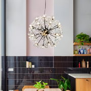 Crystal chandelier petalo amadeo, 49cm diameter, 18xg4, black