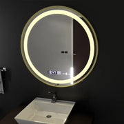 60cm Celest Royale Gold MotionGlow Marcellow Mirror Mercello Clock Defrost & Dimable Thermometer