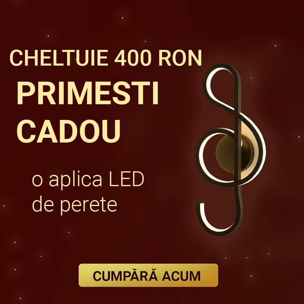 cadou 400 ron aplica led cheia sol