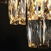 WINDSOR Altiora Crystal Chandelier, Diameter 60cm, Height 1800cm, Shiny Gold, Adjustable Height, Elegant Design