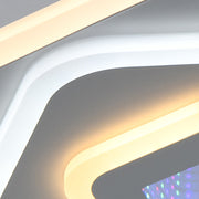 LED chandelier NEXA 3D 45W, Square, Cold/Warm/Neutral light, White