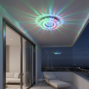 Spot LED ORBITA, 5W, Rotund, Lumina Rece + RGB, Alb, Rasina si Sticla