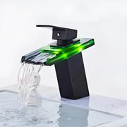 Basin Mixer, Alloy and Glass, Black, OD3007