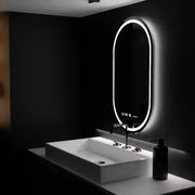 Oval LED Mirror 60x80cm Eminence Motionglow Marcellow Dimable Clock Defrosting System
