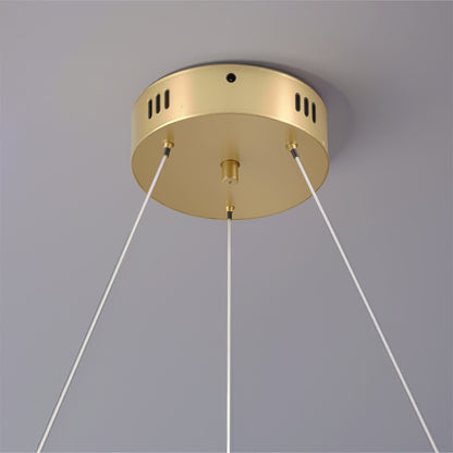 FAUSTO II suspended LED chandelier, 42W, Cold/Warm/Neutral light, Adjustable height, Gold