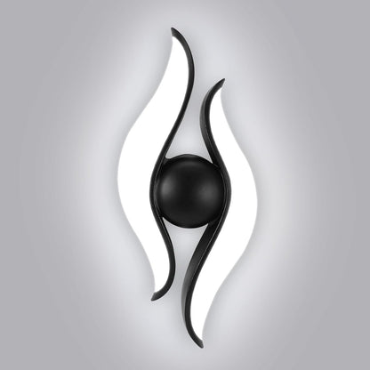 Outdoor and Indoor LED wall light, 4 Sources x 1W, IP65, ABS, Black, 3000K