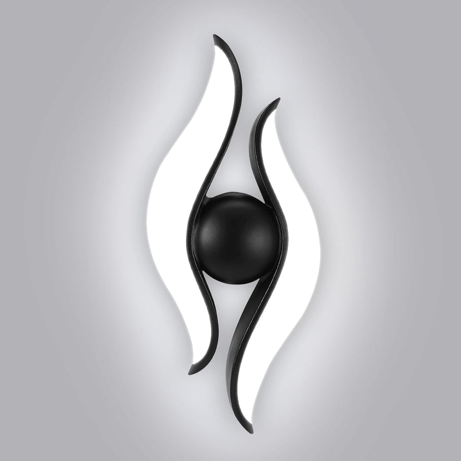 Outdoor and Indoor LED wall light, 4 Sources x 1W, IP65, ABS, Black, 3000K