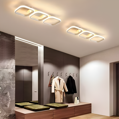 LED LED VERTEX GRECO, parallel squares, 24W, 3 squares cold/hot/neutral, white