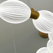 FAUSTO II suspended LED chandelier, 42W, Cold/Warm/Neutral light, Adjustable height, Gold