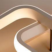 VERTEX Matrix LED Chandelier, Overlapping Diamonds, Metal Frames, 11W, 2 Diamonds, Cold/Warm/Neutral Light 3000K/4000K/6000K, White