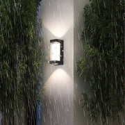 Fantas Outdoor and Indoor LED Wall Lamp, 2 Sources x 1W, IP65, Metallic, Black, 3000K