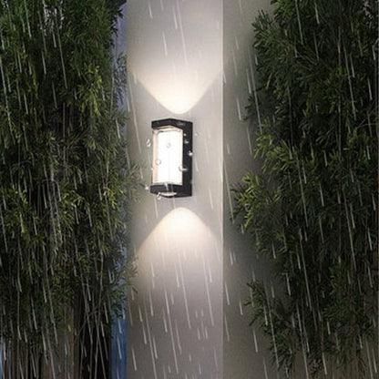 Fantas Outdoor and Indoor LED Wall Lamp, 2 Sources x 1W, IP65, Metallic, Black, 3000K