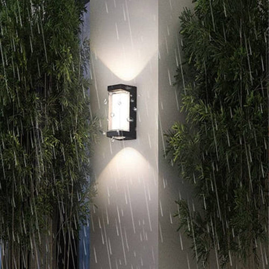 Fantas Outdoor and Indoor LED Wall Lamp, 2 Sources x 1W, IP65, Metallic, Black, 3000K