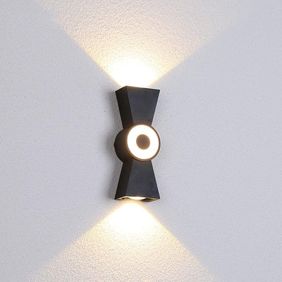 Han Outdoor LED Wall Lamp, 12W, Metal, Black