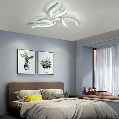 LED chandelier with remote control SAKURA 37W, 3 Petals, Cold/Warm/Neutral light, Dimmable, White