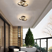 LED Chandelier VERTEX CIRCULA 21W, 2 Circles, Metal Frames, Cold/Warm/Neutral Light 3000K/4000K/6000K, Black, Metal