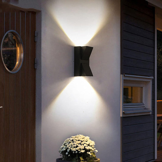 Outdoor and Indoor LED wall light, 2 Sources x 5W, IP65, ABS, Black, 3000K, AX100/2BK