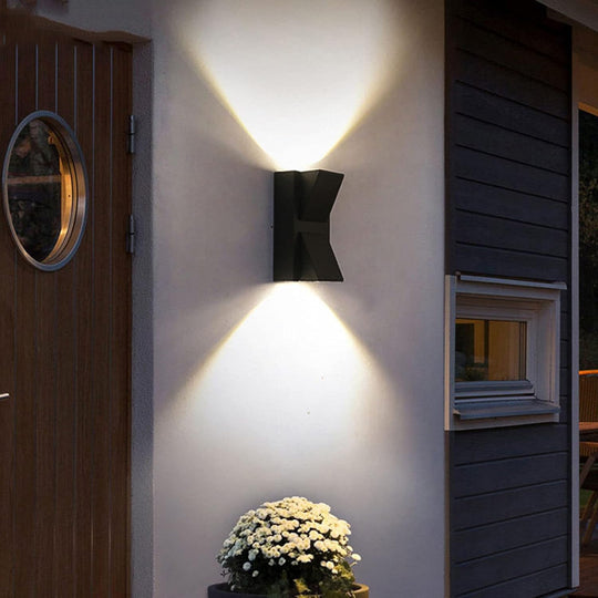 Outdoor and Indoor LED Wall Light, 6W, 2 Sources x 5W, IP65, ABS, Black, 3000K, AX100/2BK Outdoor Wall Light Default Title Alessandro Design