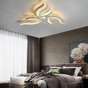 LED chandelier with remote control SAKURA 37W, 3 Petals, Cold/Warm/Neutral light, Dimmable, White