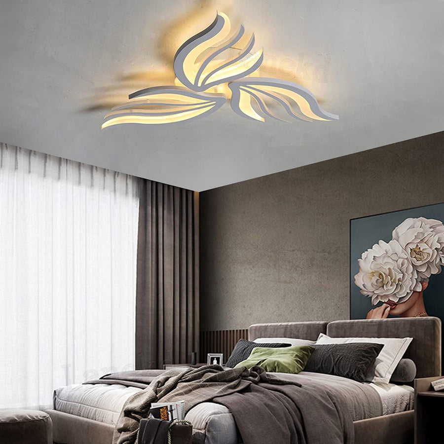 LED chandelier with remote control SAKURA 37W, 3 Petals, Cold/Warm/Neutral light, Dimmable, White