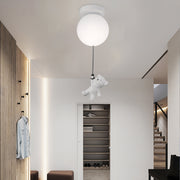 LED Chandelier URSULETI CP210 Globe 15cm, Height 47cm, 1xE27, Suspended, Metal and Acrylic
