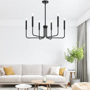 AVANT Metallic Chandelier, Pendant type with arms, Round, 6xE14, Black